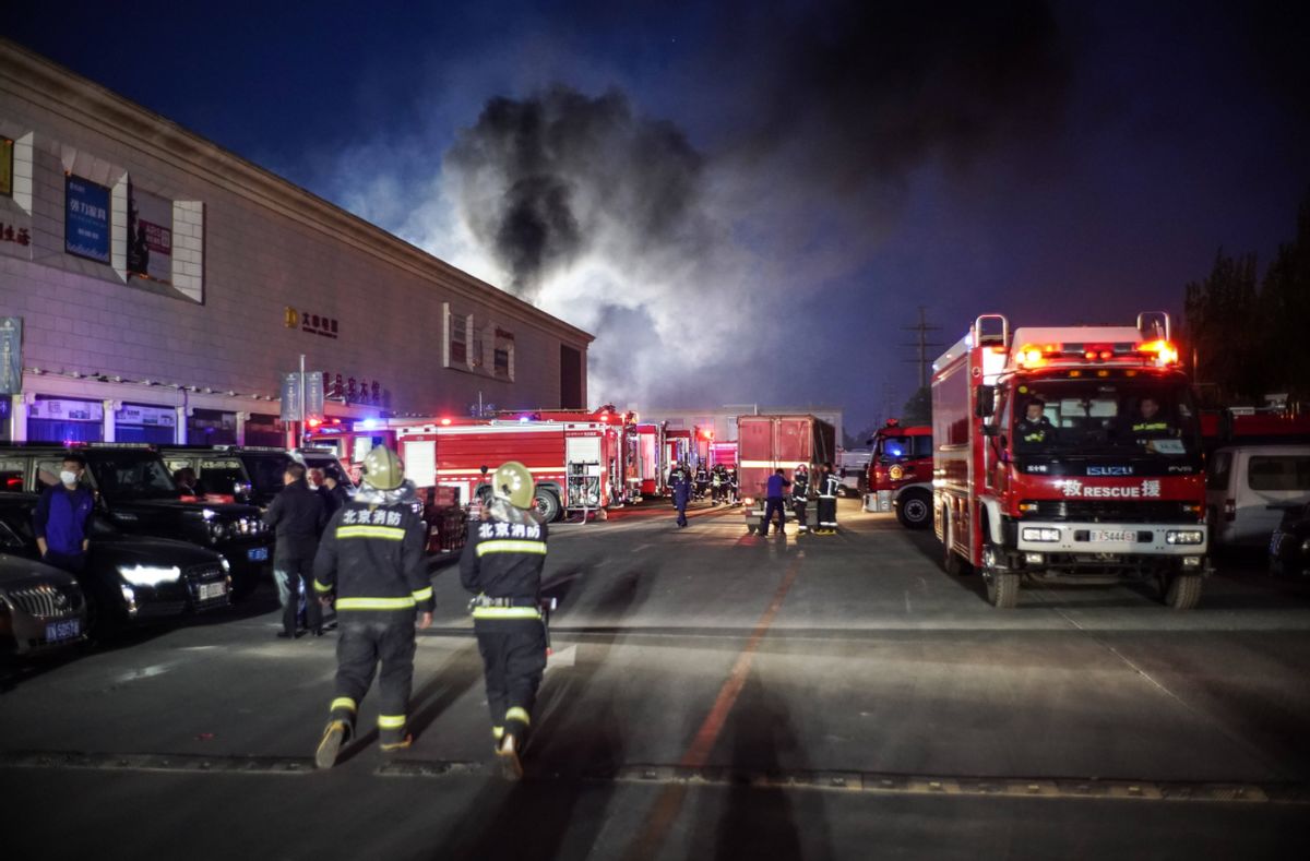 北京豐臺區電站發生爆炸救援現場