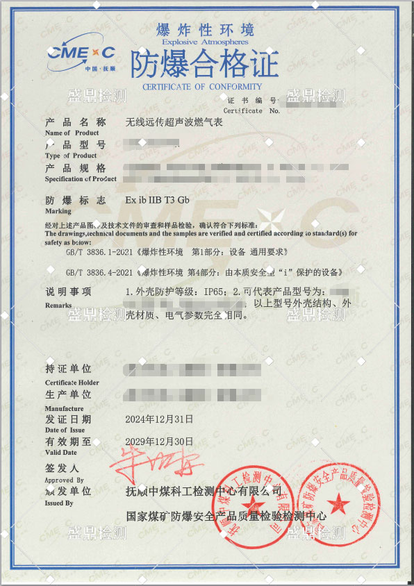 無線遠(yuǎn)傳超聲波燃?xì)獗矸辣细褡C項(xiàng)目